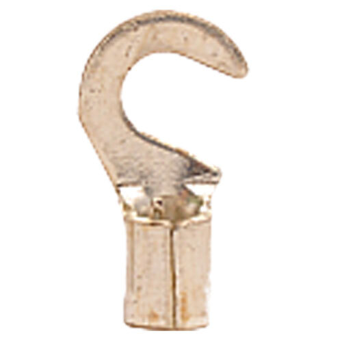 10130BZ 12-10 AWG UNINSULATED BRAZED SEAM HOOK CONNECTOR WITH #10 STUD