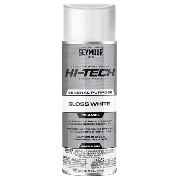 16-113 GLOSS WHITE HI-TECH ENAMEL SPRAY PAINT 16OZ CAN 12 OZ FILL