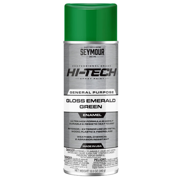 16-126 EMERALD GLOSS GREEN HI-TECH ENAMEL SPRAY PAINT 16OZ CAN 12 OZ FILL