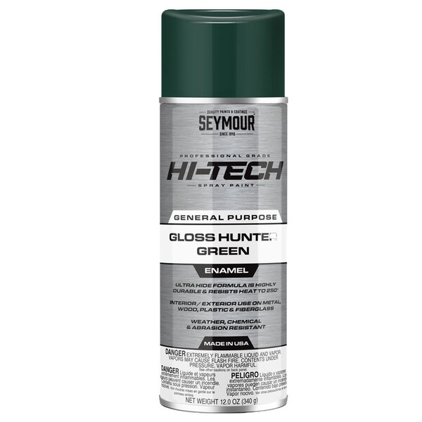 16-128 GLOSS HUNTER GREEN HI-TECH ENAMEL SPRAY PAINT 16OZ CAN 12 OZ FILL