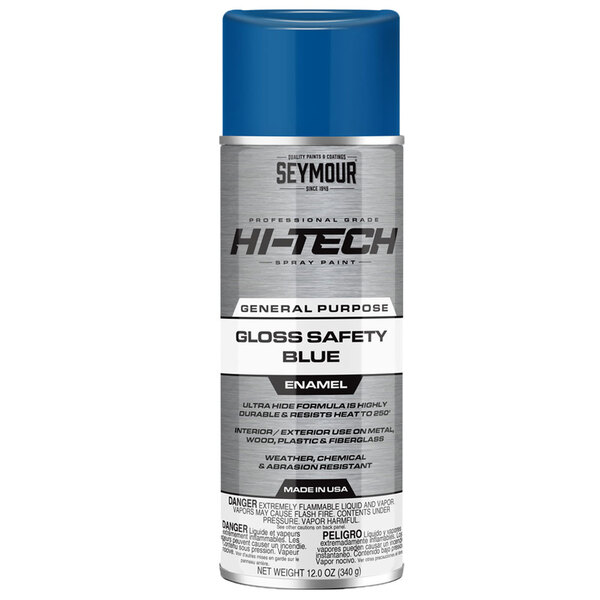 16-129 GLOSS SAFETY BLUE HI-TECH ENAMEL SPRAY PAINT 16OZ CAN 12 OZ FILL