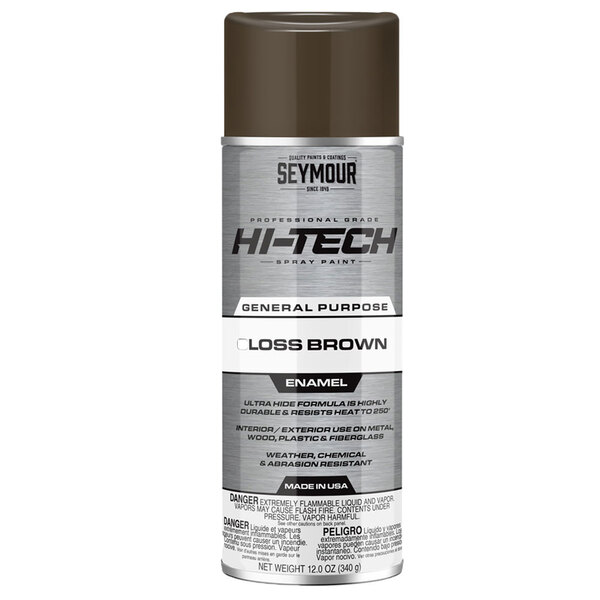 16-130 GLOSS BROWN HI-TECH ENAMEL SPRAY PAINT 16OZ CAN 12 OZ FILL