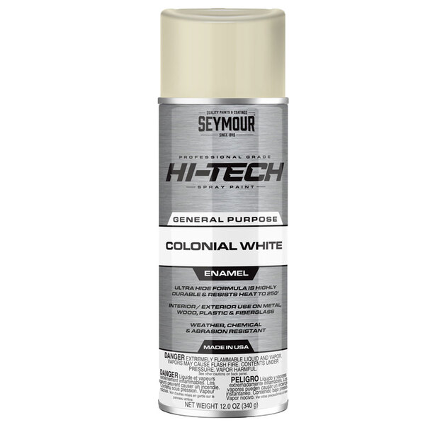 16-140 COLONIAL WHITE HI-TECH ENAMEL SPRAY PAINT 16OZ CAN 12 OZ FILL