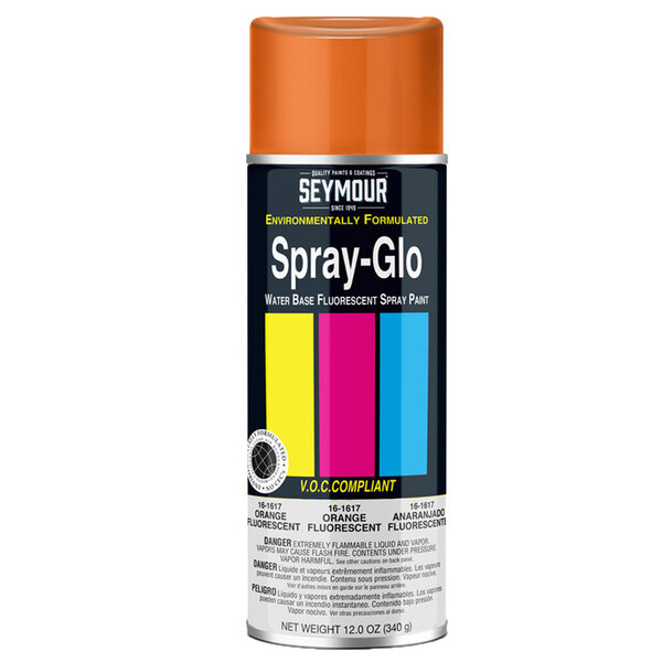 16-1617 FLUORESCENT ORANGE SPRAY GLO WATER BASE SPRAY PAINT 12OZ