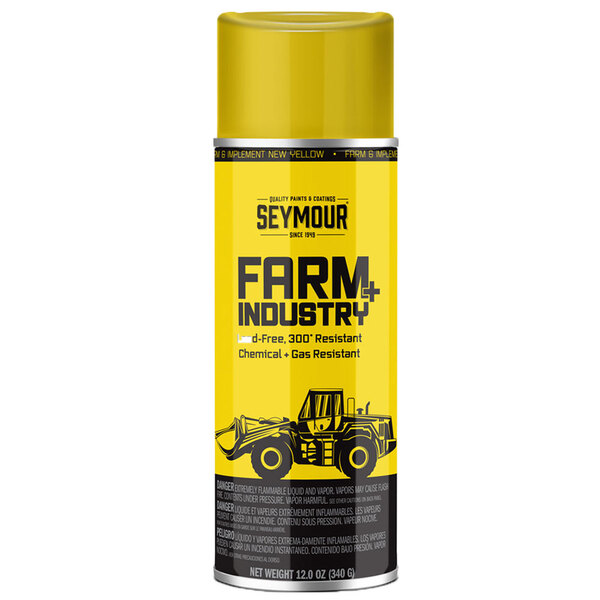 16-266 FARM & IMPLEMENT NEW YELLOW FARM & INDUSTRY HEAVY DUTY ENAMEL 16OZ CAN 12OZ FILL