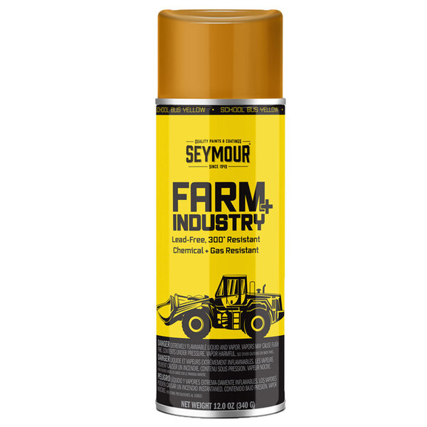 16-286 SCHOOL BUS YELLOW FARM & INDUSTRY HEAVY DUTY ENAMEL 16OZ CAN 12OZ FILL