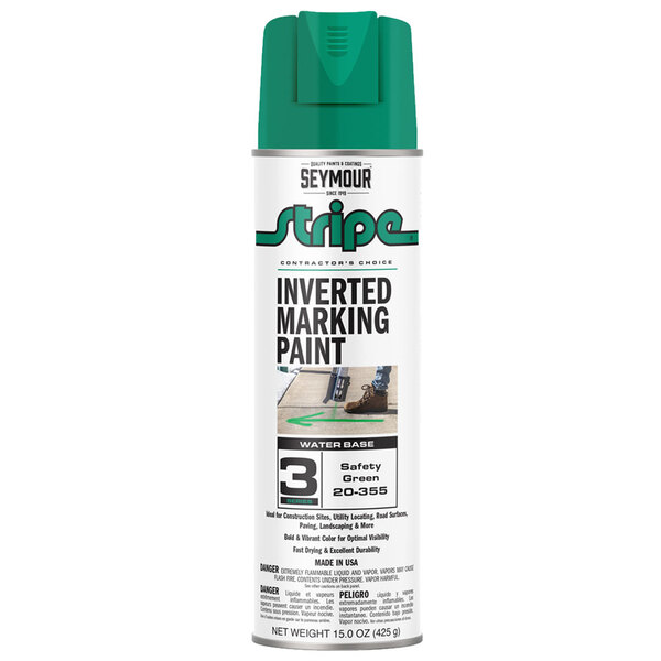 20-355 SAFETY GREEN STRIPE 3-SERIES INVERTED GROUND MARKING PAINT 20OZ CAN 150Z FILL