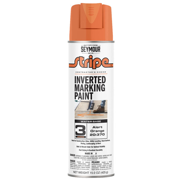 20-370 ALERT ORANGE STRIPE 3-SERIES INVERTED GROUND MARKING PAINT 20OZ CAN 150Z FILL