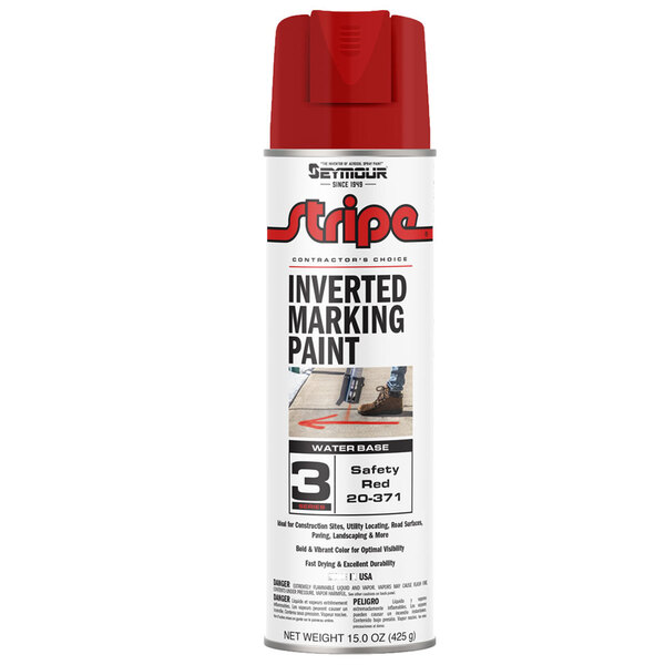 20-371 SAFETY RED STRIPE 3-SERIES INVERTED GROUND MARKING PAINT 20OZ CAN 150Z FILL