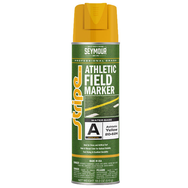 20-624 ATHLETIC FIELD YELLOW STRIPE ATHLETIC FIELD MARKER PAINT 20OZ CAN 18OZ FILL