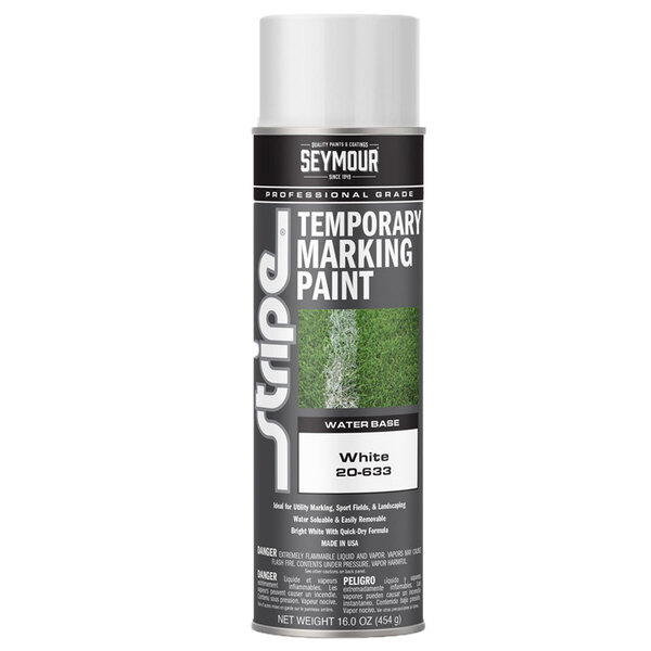 20-633 WHITE STRIPE TEMPORARY GROUND WATER BASE MARKING PAINT 20OZ CAN 160Z FILL