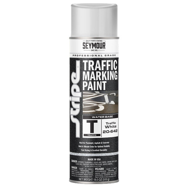 20-642 WHITE STRIPE WATER BASE TRAFFIC MARKING PAINT 20OZ CAN 18OZ FILL