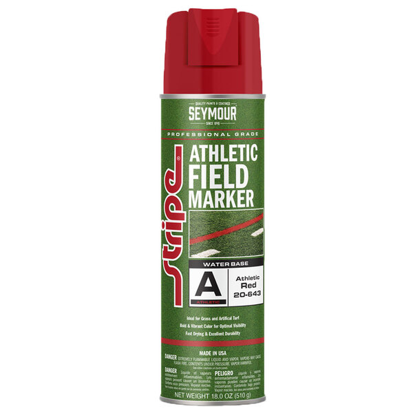 20-643 ATHLETIC FIELD RED STRIPE ATHLETIC FIELD MARKER PAINT 20OZ CAN 18OZ FILL