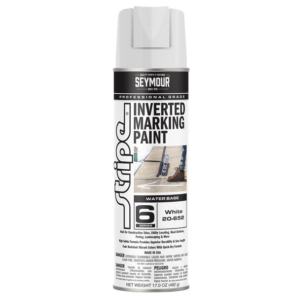 20-652 WHITE STRIPE 6-SERIES INVERTED GROUND MARKING PAINT 20OZ CAN 170Z FILL