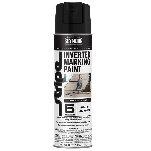 20-663 BLACK STRIPE 6-SERIES INVERTED GROUND MARKING PAINT 20OZ CAN 170Z FILL