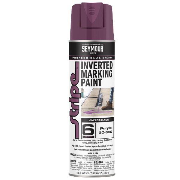 20-680 PURPLE STRIPE 6-SERIES INVERTED GROUND MARKING PAINT 20OZ CAN 170Z FILL