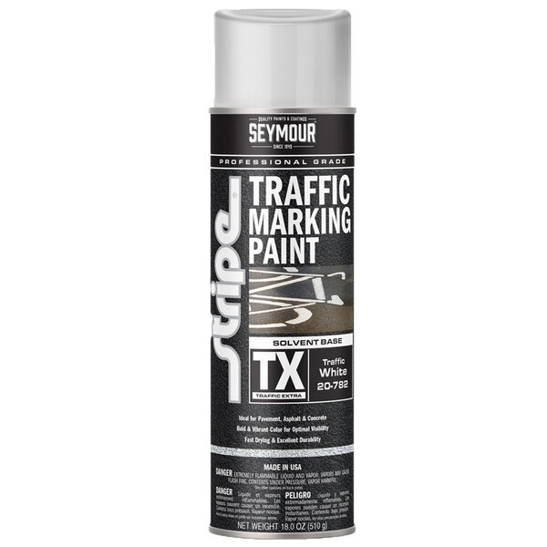 20-782 WHITE STRIPE SOLVENT BASE TRAFFIC MARKING PAINT 20OZ CAN 18OZ FILL