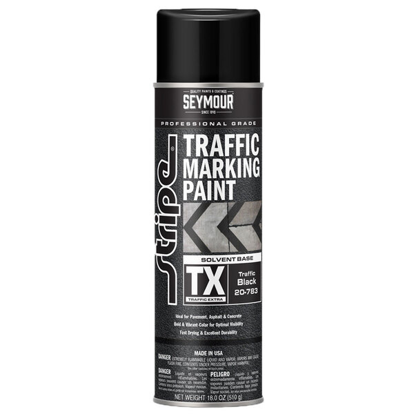 20-783 BLACK SOLVENT BASE TRAFFIC MARKING PAINT 20OZ CAN 18OZ FILL