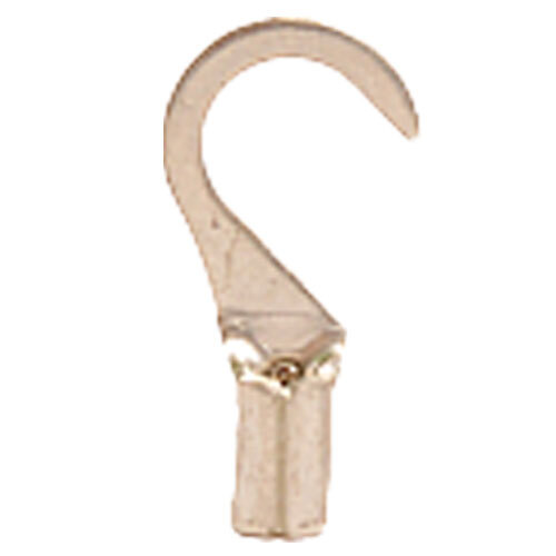 10077BZ 22-18 AWG UNINSULATED BRAZED SEAM HOOK CONNECTOR WITH #8 STUD