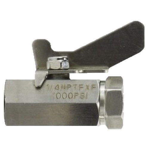 46923SS 3/8 316 STAINLESS STEEL MINIATURE BALL VALVE WITH BUTTERFLY HANDLE FEMALE X FEMALE 1000 PSI