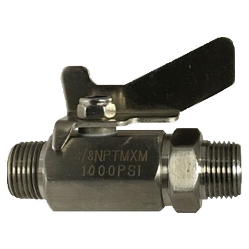 46913SS 3/8 316 STAINLESS STEEL MINIATURE BALL VALVE WITH BUTTERFLY HANDLE MALE X MALE 1000 PSI