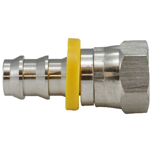 30230SS 1/4 X 1/4 316 STAINLESS STEEL PUSH-ON BARB FEMALE 37 DEGREE JIC FLARE SWIVEL