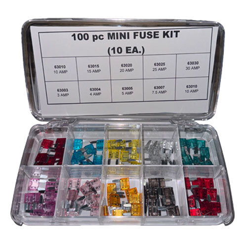 5990-100 100 PIECE ATM MINI FUSE KIT PLASTIC DRAWER