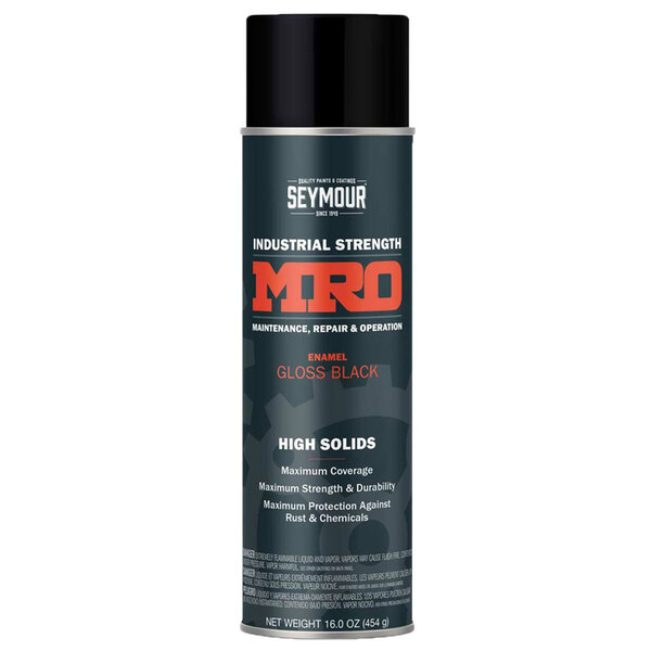 620-1415 GLOSS BLACK MRO HIGH SOLIDS SPRAY PAINT 20OZ CAN 16OZ FILL