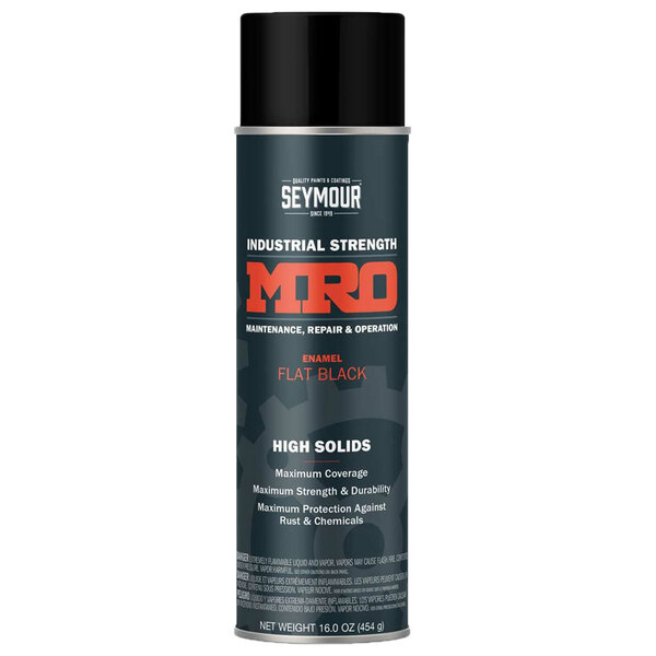 620-1433 FLAT BLACK MRO HIGH SOLIDS SPRAY PAINT 20OZ CAN 16OZ FILL