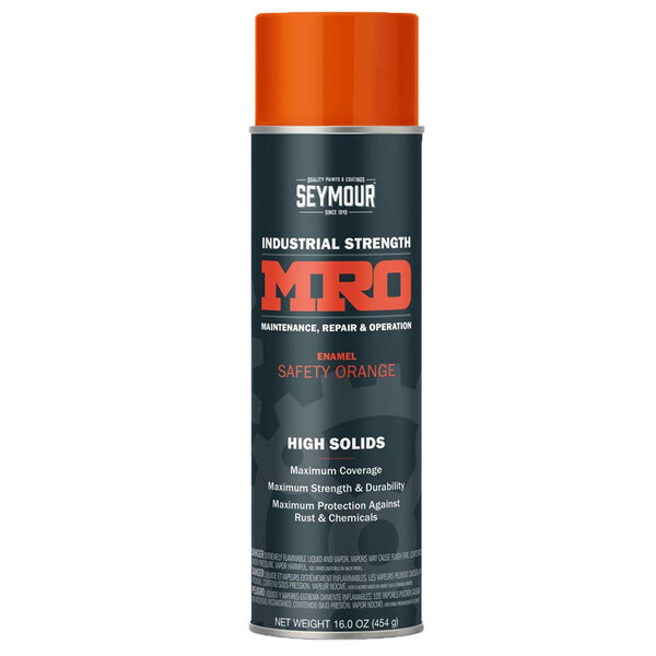 620-1451 SAFETY ORANGE MRO HIGH SOLIDS SPRAY PAINT 20OZ CAN 16OZ FILL