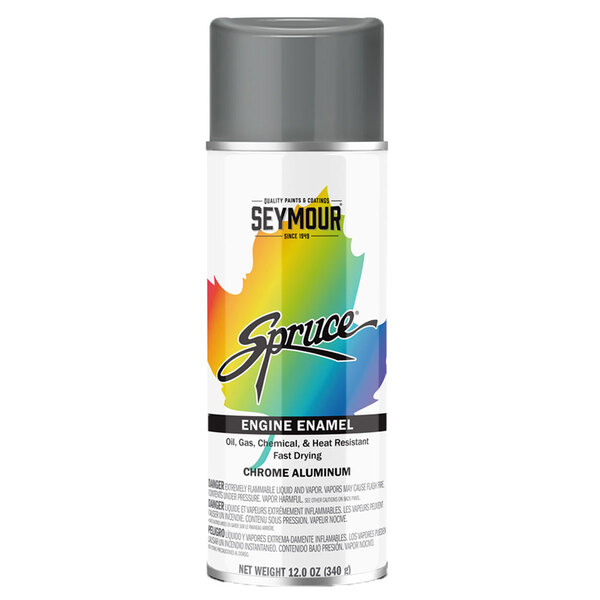 98-41 CHROME ALUMINUM (METALLIC) SPRUCE HEAT RESISTANT ENAMEL SPRAY PAINT 16OZ CAN 12OZ FILL