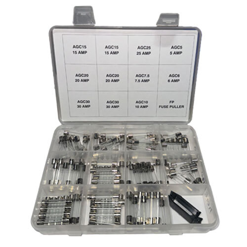 AGCF120 AGC FUSE ASSORTMENT WITH PULLER 120 PIECE