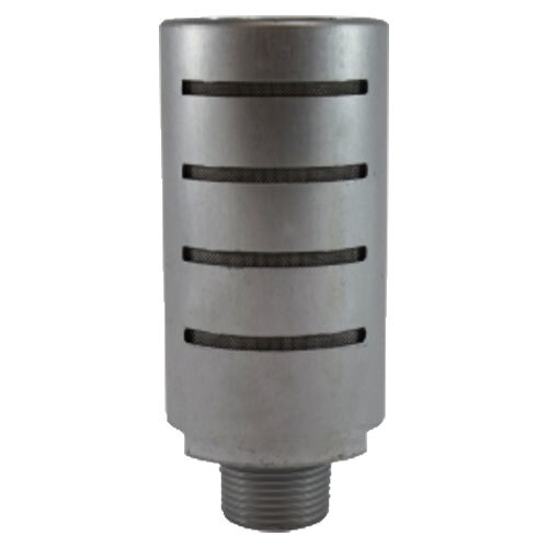 28369 3/8 ALUMINUM BODY 50 MESH STAINLESS STEEL ELEMENT PNEUMATIC HIGH FLOW MUFFLER SLIT PATTERN