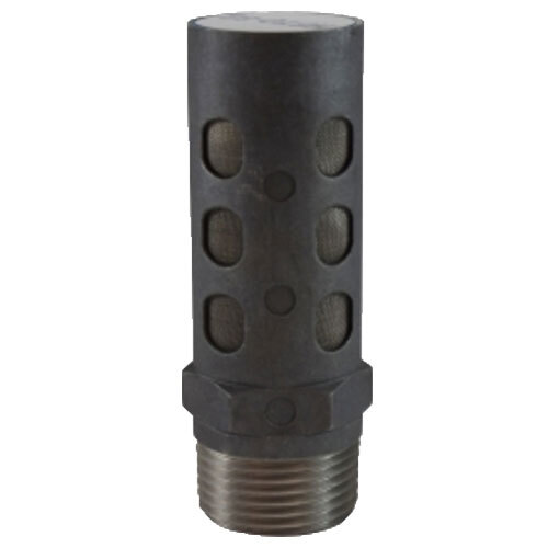 940825 1/2 ALUMINUM BODY 50 MESH STAINLESS STEEL ELEMENT PNEUMATIC HIGH FLOW MUFFLER HOLE PATTERN