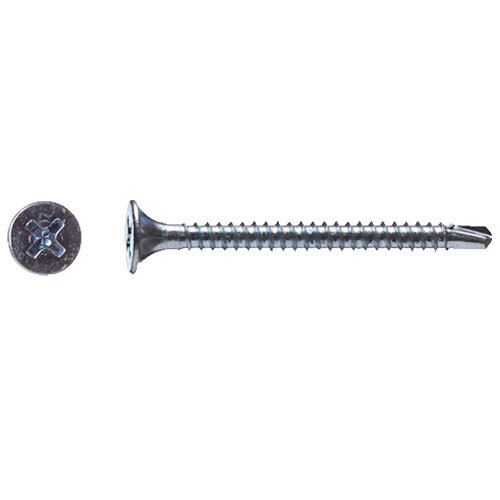 5BDZ83 8 X 3 ZINC FINISH STEEL PHILLIPS BUGLE HEAD DRILL POINT SCREW 5 LB/BUCKET 426 PIECES