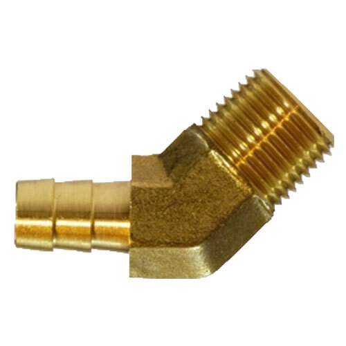 32114 1/2 X 3/8 BRASS 45 DEGREE MALE HOSE BARB ELBOW