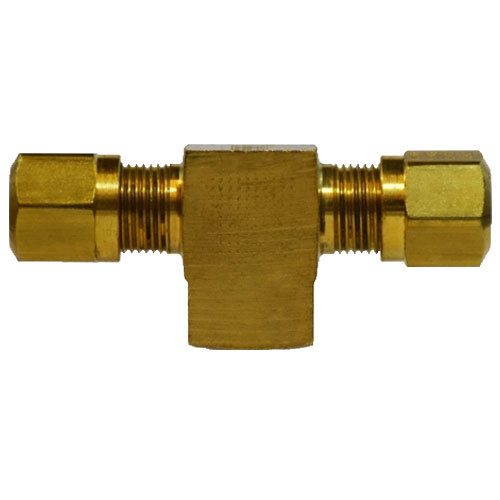 38144 3/8 X 3/8 X 1/4 BRASS DOT NYLON AIR BRAKE FEMALE BRANCH TEE