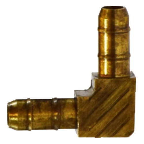 32171 3/8 BRASS DOUBLE BARBED 90 DEGREE UNION ELBOW FOR PLASTIC TUBING