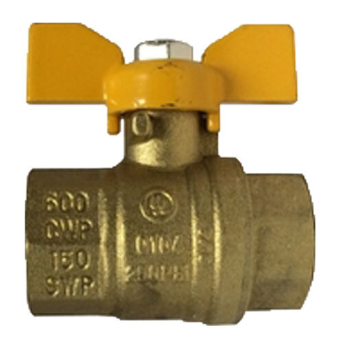 940173T 1/2 BRASS FULL PORT TEE HANDLE BALL VALVE 600 WOG