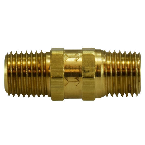 46500 1/4 X 1/4 BRASS HIGH PRESSURE CHECK VALVE MAX 2500 PSI MNPT X MNPT