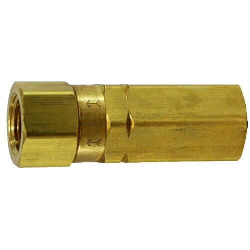 46517 3/8 BRASS HIGH PRESSURE CHECK VALVE MAX 3000 PSI FEMALE X FEMALE