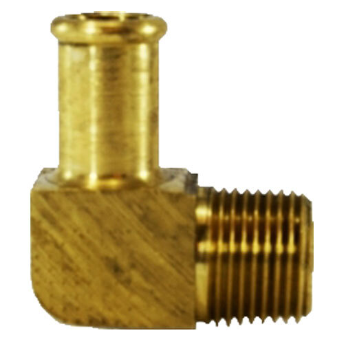 32186 3/8 X 3/8 BRASS HOSE BARB 90 DEGREE BUBBLE BARB ELBOW