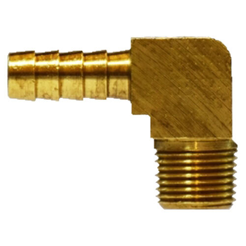 32042B 3/8 X 3/8 BRASS HOSE BARB BARSTOCK 90 DEGREE MALE ELBOW