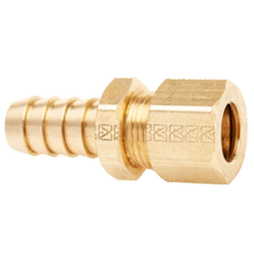 18534 1/4 X 1/4 BRASS HOSE BARB COMPRESSION ADAPTER