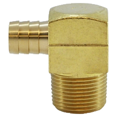 32330 3/4 X 1 BRASS HOSE BARB SQUARE BARSTOCK 90 DEGREE ELBOW