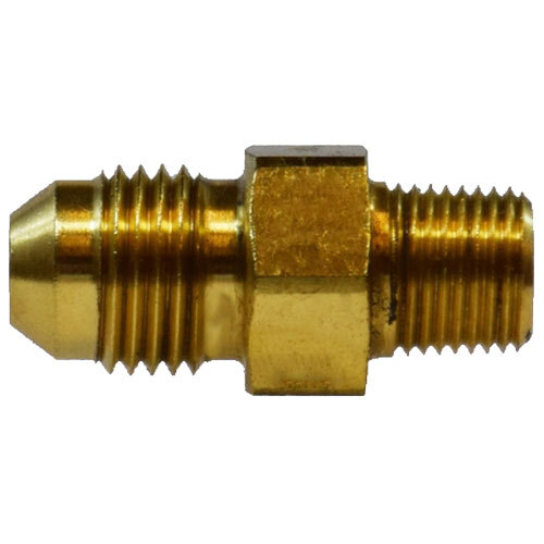 28749 3/4 BRASS JIC 37 DEGREE FLARE STRAIGHT ADAPTER 1-11 1/2 NPTF