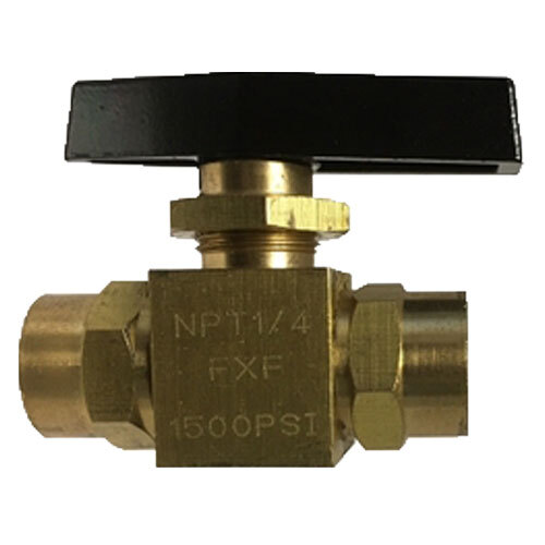 46830 1/8 BRASS PANEL MOUNT BALL VALVE 1500 PSI WOG