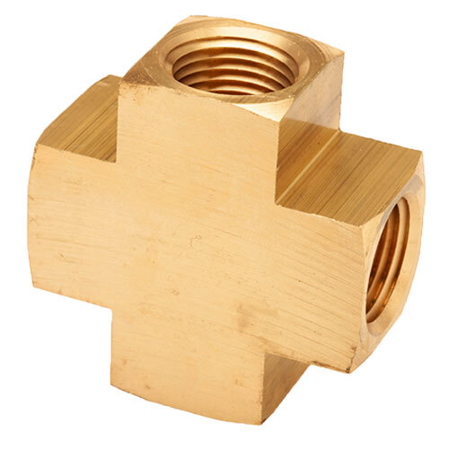 23950X6 3/8 BRASS PIPE CROSS USA