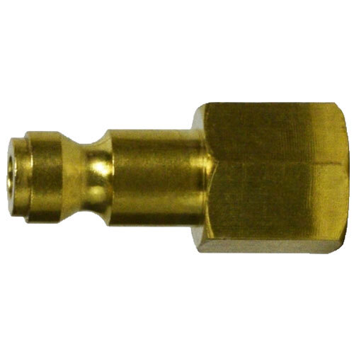 28501B 1/4 X 1/4 BRASS PNEUMATIC AUTOMOTIVE/PARKER INTERCHANGE (TRU-FLATE) FEMALE PLUG