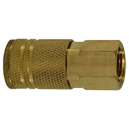 28553 1/4 X 3/8 BRASS PNEUMATIC INDUSTRIAL INTERCHANGE FEMALE COUPLER